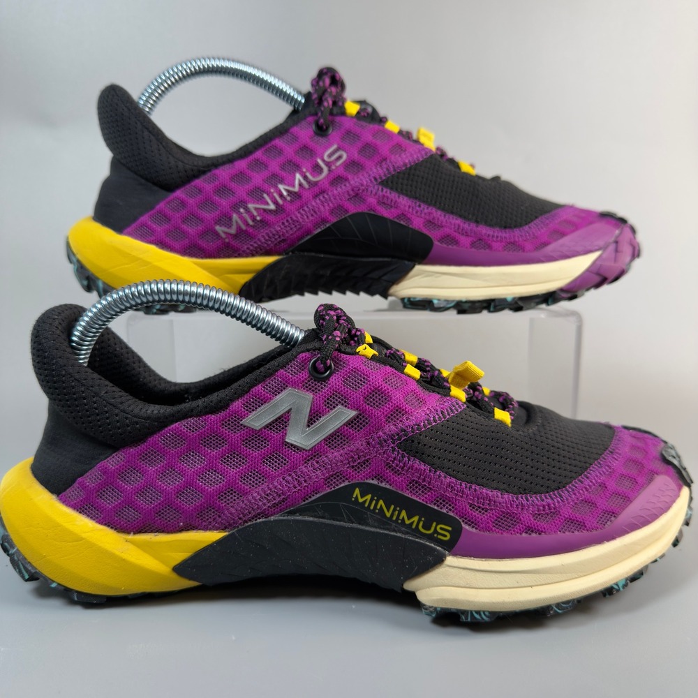 New Balance Minimus Trail Women 8.5 8 1/2 B Foot Shape Running Shoe Purple Black